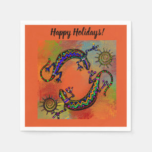 SOUTHWESTERN  LIZARD ART    NAPKIN