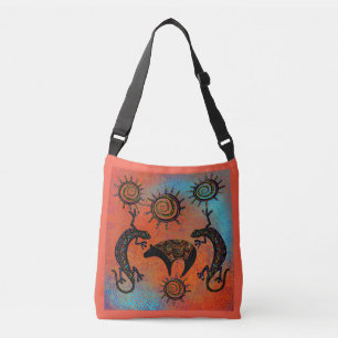 SOUTHWESTERN  LIZARD BEAR  ART     CROSSBODY BAG