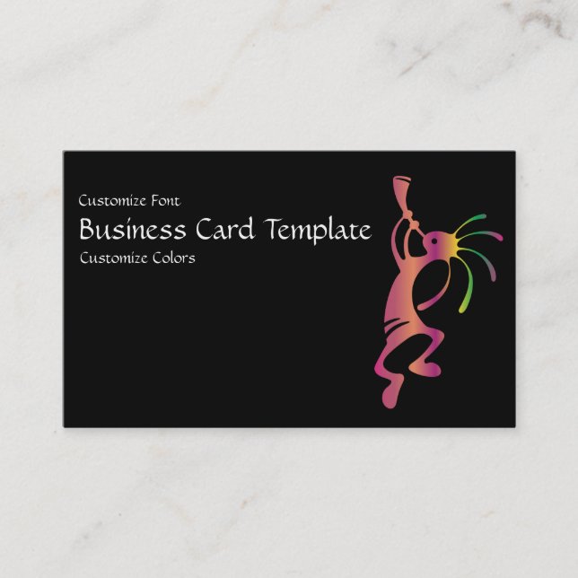 Southwestern Logo Kokopelli Business Card (Front)