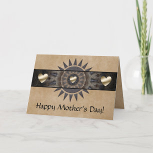 Southwestern Mother's Day Card with Hearts