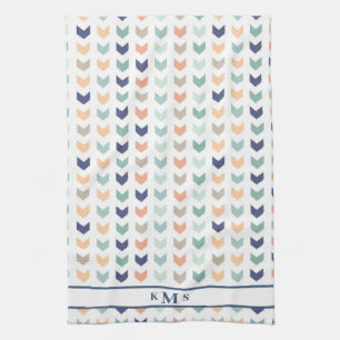 Southwestern Native-American Arrow Monogram Tea Towel