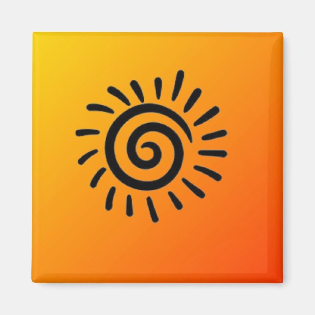 Southwestern Native American Sun Symbol Magnet (Front)