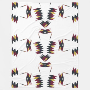 Southwestern Native Art Pattern Fleece Blanket