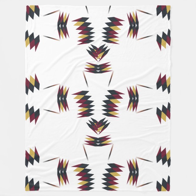 Southwestern Native Art Pattern Fleece Blanket (Front)