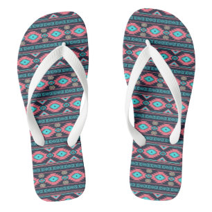 Southwestern navajo ethnic tribal pattern. thongs