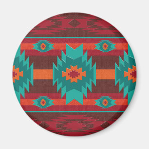 Southwestern navajo geometric pattern. magnet