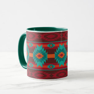 Southwestern navajo tribal geometric pattern. mug