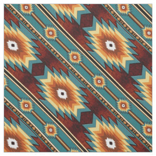 Southwestern navajo tribal pattern fabric