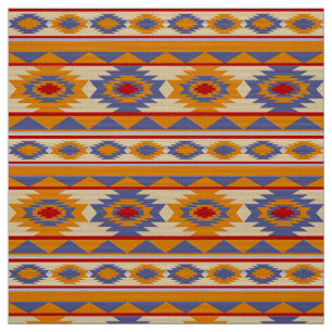 Southwestern navajo tribal pattern fabric