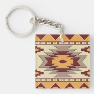 Southwestern navajo tribal pattern. key ring