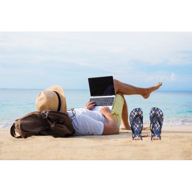 Southwestern Oasis Aztec Geometric Thongs (Creator Uploaded)