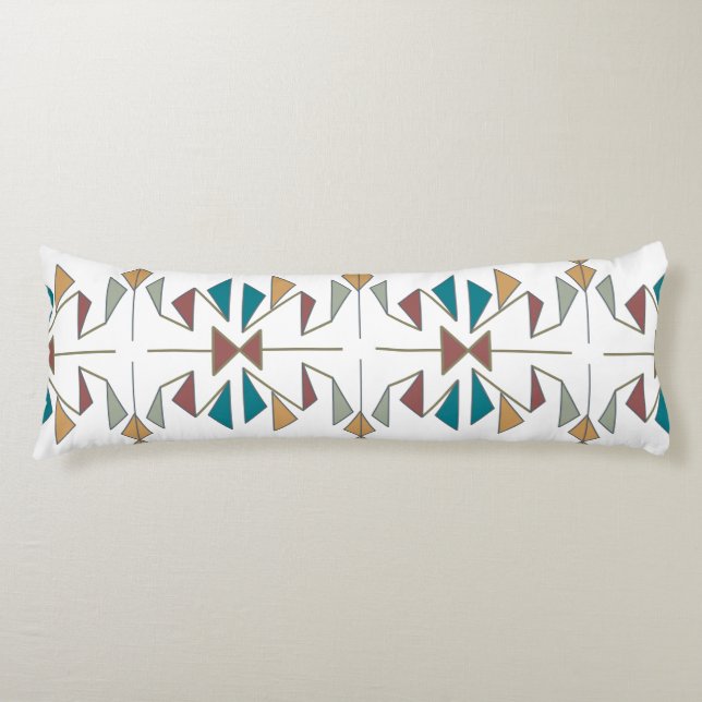 Southwestern Oblique Triangle Pattern Design Body Cushion (Front)