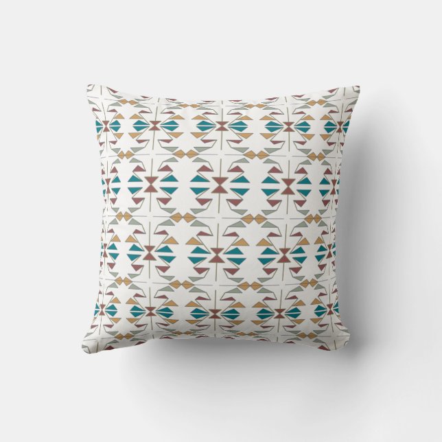 Southwestern Oblique Triangle Pattern Design Cushion (Back)