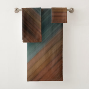 Southwestern Painted Desert Faux Wood Bath Towel Set
