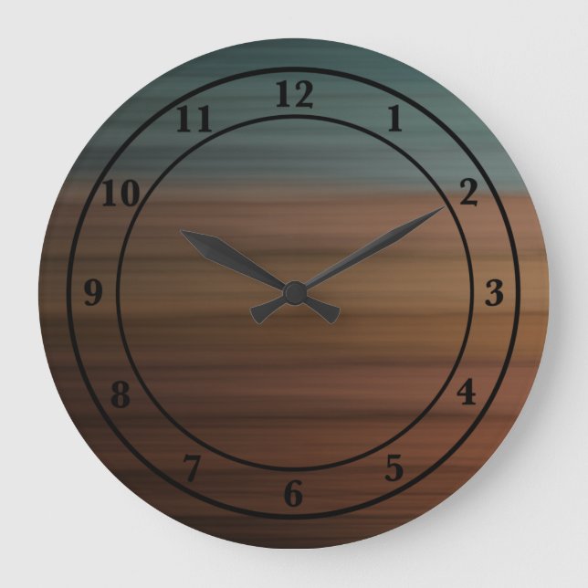 Southwestern Painted Desert Faux Wood Large Clock (Front)
