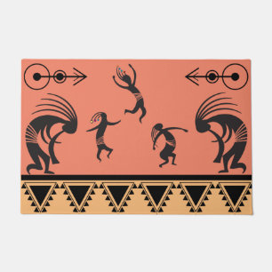 Southwestern Party Dancing Kokopelli Doormat