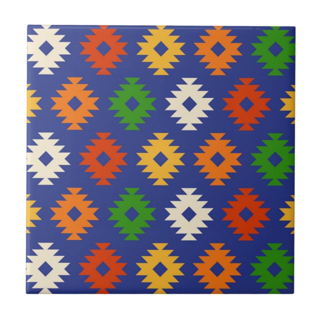 Southwestern Pattern Ceramic Tile (Front)