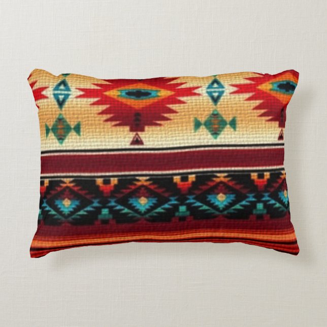 Southwestern pattern fun accent throw pillow (Front)