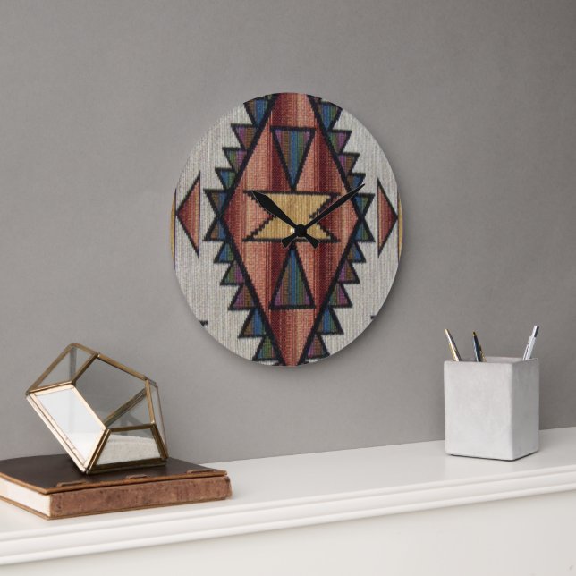 Southwestern Pattern Fun Wall clock (Office)