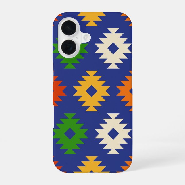 Southwestern Pattern iPhone 16 Case (Back)