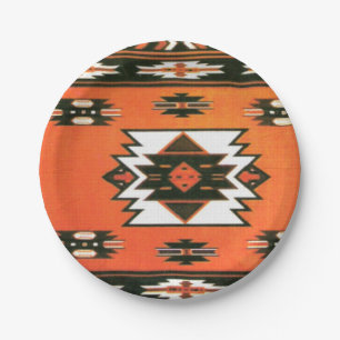 Southwestern pattern party paper plates