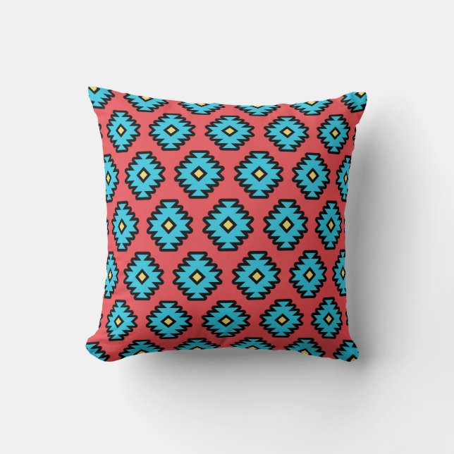 Southwestern Pop-Art Pattern Cushion (Front)