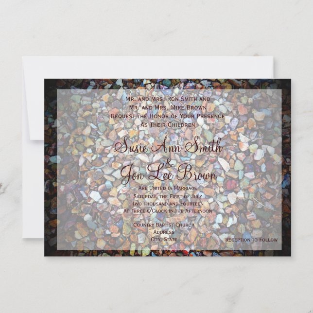 Southwestern Rock Camouflage Wedding Invitations (Front)