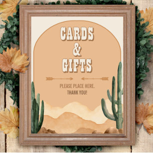 Southwestern Rustic Desert Cactus Cards & Gifts Poster