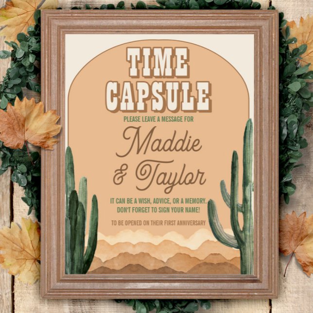 Southwestern Rustic Desert Cactus Time Capsule Poster (Creator Uploaded)