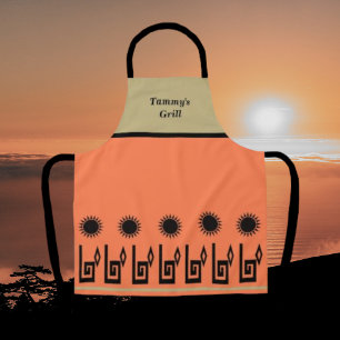 Southwestern Sand and Coral Restaurant Apron