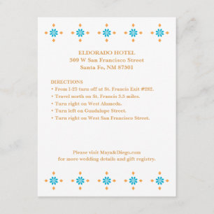 Southwestern Santa Fe Directions Enclosure Card
