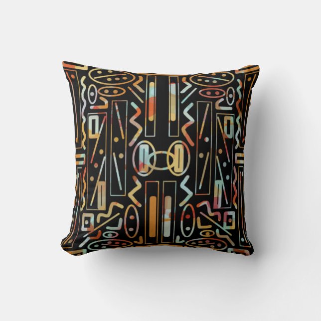 Southwestern Scratch Art Pattern  Cushion (Front)