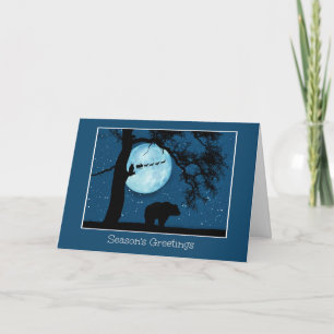 Southwestern Season's Greetings Bear and Owl Card