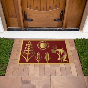 Southwestern Springtime Gold Kokopelli Rug