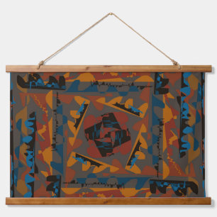 Southwestern Style Abstract Pattern Jagged Design Hanging Tapestry