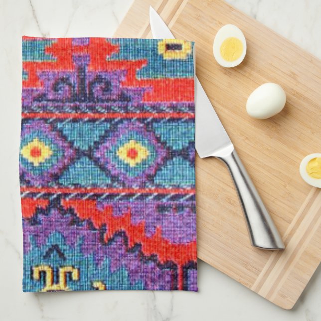 Southwestern Style kitchen towel (Quarter Fold)