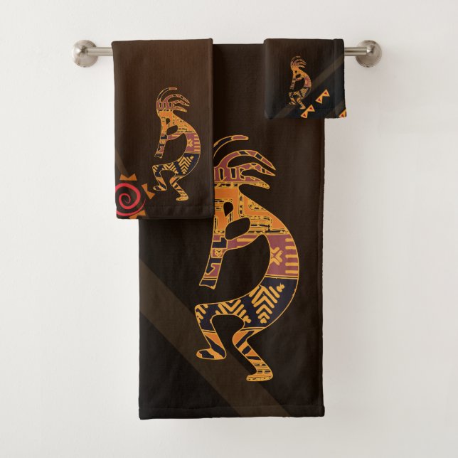 Southwestern Style  Kokopelli Bath Towel Set (Insitu)