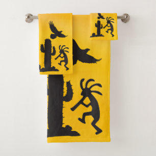 Southwestern Style  Kokopelli Bath Towel Set