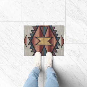Southwestern style pattern door mat