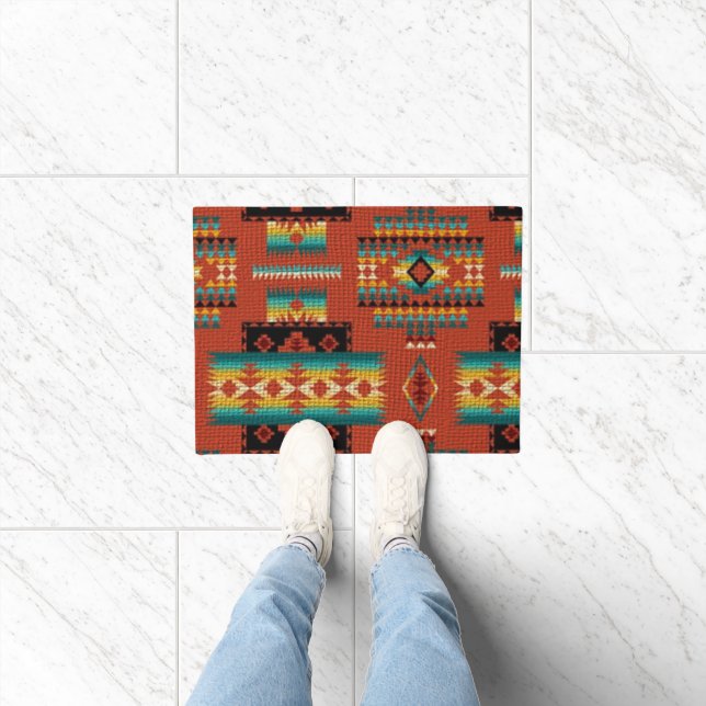 Southwestern style pattern door mat (Indoor)