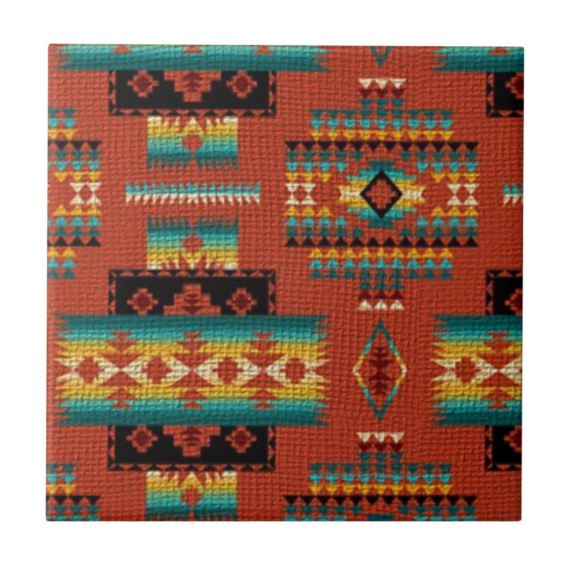 Southwestern Style Pattern Tile (Front)