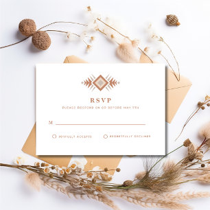 Southwestern Summer Desert Wedding  RSVP Card