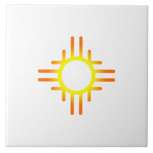 Southwestern Sun Ceramic Tile