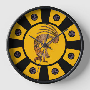 Southwestern Sun Kokopelli  Clock