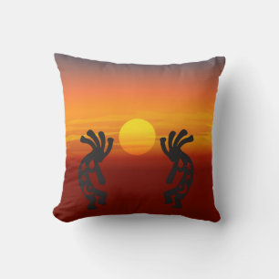 Southwestern Sunset Kokopelli Cushion