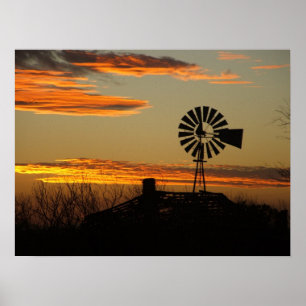 southwestern sunset poster