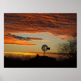 Southwestern sunset poster