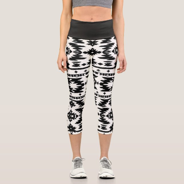 Southwestern Sway Capri Leggings (Front)