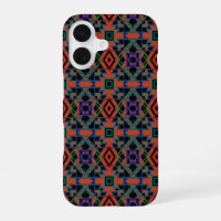 Southwestern Symmetrical Tiled Pattern Line Art