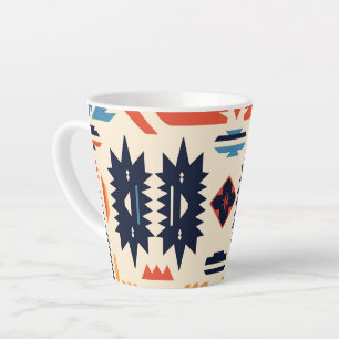Southwestern Tribal Aztec Geometric Boho Latte Mug